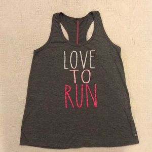 Danskin Now racer back grey tank top